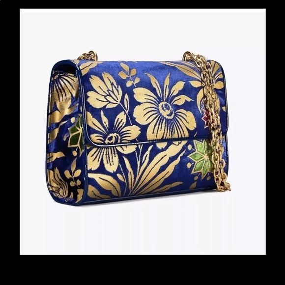 TORY BURCH FLEMING COSMIC FLORAL LG SHOULDER BAG - Picture 3 of 11